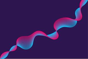 Fluidity in Abstract Waveform with Neon Colors vector