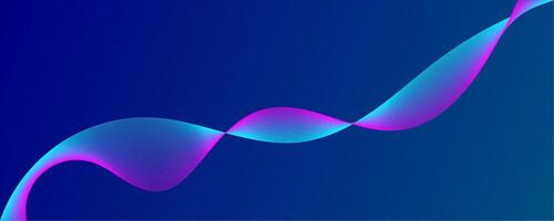 Fluid and Neon Colored Abstract Waveform Design vector