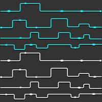 Illustration Green and white lines on black background. Technology. Communication. Computer. Electronics. Diagram. vector
