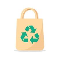 Garbage sorting bag. recycle bag vector