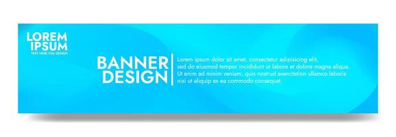 Abstract Blue Gradient Banner with Wavy Shapes vector
