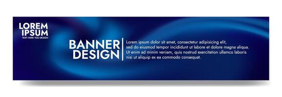 blue blurred smooth liquid waves abstract banner template vector