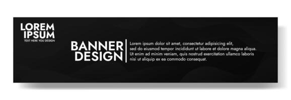 Abstract Black banner color with a unique wavy design vector
