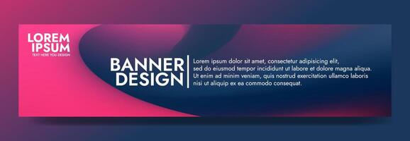 Abstract color wave banner with a smooth gradient effect vector