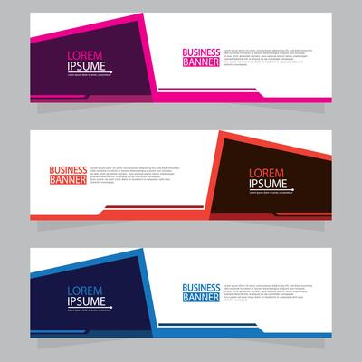 abstract banner template design.