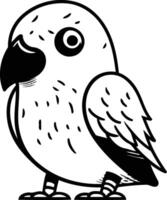 Parrot illustration. Isolated parrot on white background. vector