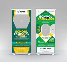 Back to School standee rollup design vector