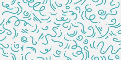 Lines doodle Seamless pattern background. Creative minimalist modern line art background vector