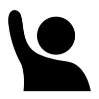 Human raised hand icon for your web site design, logo, app, UI. illustration vector