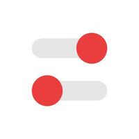 Toggles switch button. On, Off set interface switch button elements. Setting control toggle design. Ui illustration. vector