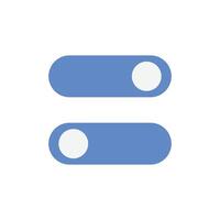 On and Off, blue toggle switch buttons. Element design switch buttons set. illustration. vector