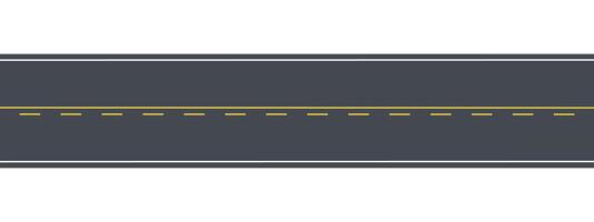 Road highway top view elements isolated on white background. illustration vector