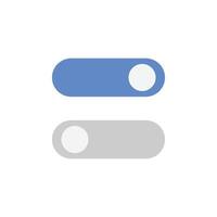On and Off, blue toggle switch buttons. Element design switch buttons set. illustration. vector