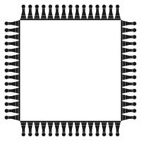 Decorative chess frame template isolated background. vector