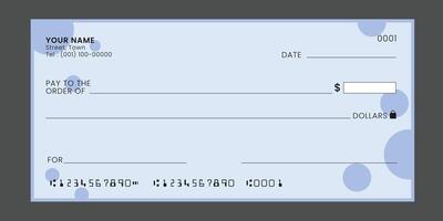 Modern design blank cheque vector