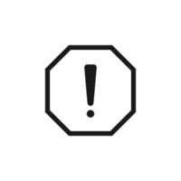 Exclamation mark of warning attention icon. vector