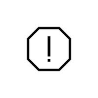 Exclamation mark of warning attention icon. vector