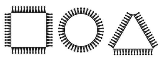 Decorative chess frame template isolated background. vector