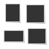 Template photo frame collection isolated on white background. vector