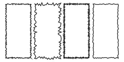 Abstract scribble doodle frames set. vector