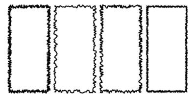 Grunge frames borders set isolated background. vector