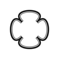 Flower icon. Line stroke decorative design. Isolated on white background. vector