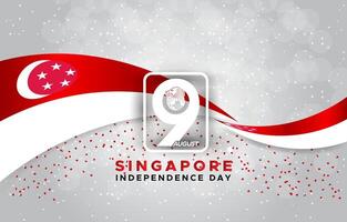 singapore independence day 9th of august banner with abstract gradient red and white background design22 vector