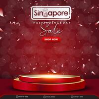 singapore independence day sale banner with abstract gradient red and white background design11 vector