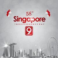 9th of august singapore independence day banner with abstract gradient red and white background design09 vector