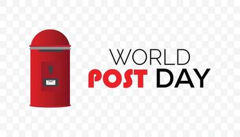 world post day is observed every year on October. Holyday Awareness concept. background, placard, banner template illustration design. vector