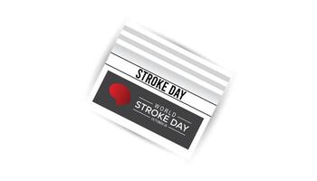 World Stroke Day is observed every year on October. Medical Healthcare Awareness concept. background, placard, banner template illustration design. vector