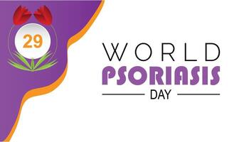 World Psoriasis Day is observed every year on October. Medical Healthcare Awareness concept. background, placard, banner template illustration design. vector