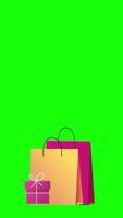 Online Shopping With Tablet 2D Motion Graphics Animation Vertical Green Screen video