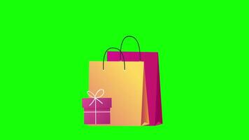 Online Shopping With Tablet 2D Motion Graphics Animation On Green Screen video