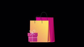 Online Shopping With Tablet 2D Motion Graphics Animation on Alpha Channel video