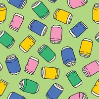 Bunch of Can Seamless Pattern illustration Design vector