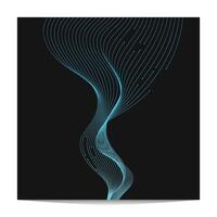 abstract tech fluid wireframe with dark background vector