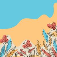 nature artwork background with colorful design vector
