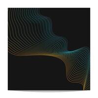 abstract dark background with colorful line art vector