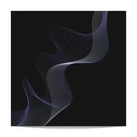 abstract dark background with dynamic abstract line art vector