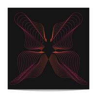 abstract butterfly wireframe with dark background vector