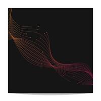 abstract yellow wireframe with dark background vector