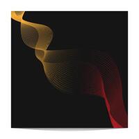 MINIMALIST DARK THEME BACKGROUND WITH SMOOTH COLOR OF YELLOW AND RED WIREFRAME vector