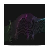 abstract dark background with fluid wireframe vector