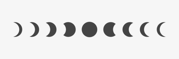 Phases of moon infographic. New, Full, Waning Crescent, First and Last Quarter moon vector