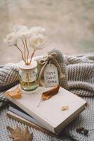 Cozy indoor setting with a Incense sticks for the home photo
