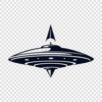 Futuristic UFO with Beam of Light Illustration vector