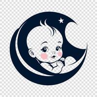 illustration of a smiling baby face vector