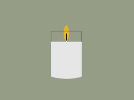 flat design candle illustration vector