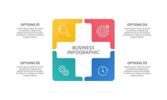 4 process to business management. Plus Sign Infographic Design Templates. Business Presentation, Management, Development, Workflow and Information. vector